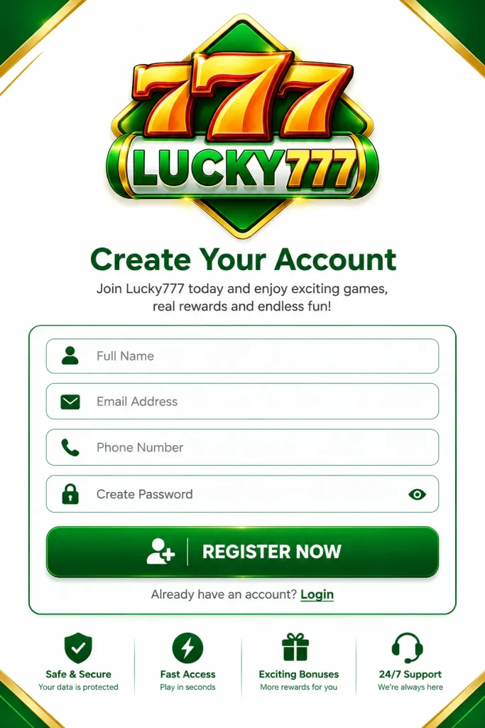 Lucky777 Apk Registration